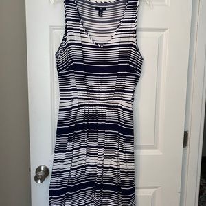 Navy and white stripe Woman’s Dress Gap
